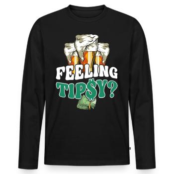Bartender Mixologist Feeling - Men's Premium Organic Long Sleeve Shirt - black - Front - Nico (187cm)