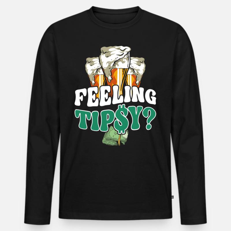 Bartender Mixologist Feeling - Männer Premium Bio Langarmshirt - Schwarz