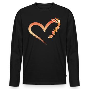 Bartender Mixologist Heart - Männer Premium Bio Langarmshirt - Schwarz - Vorne - Nico (187cm)
