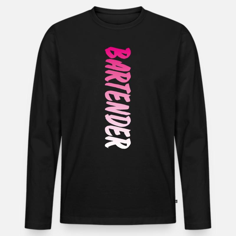 Bartender Mixologist Bartender - Männer Premium Bio Langarmshirt - Schwarz