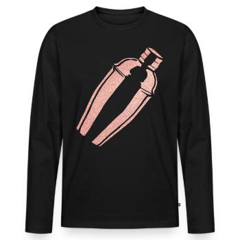 Bartender Mixologist Shaker - Männer Premium Bio Langarmshirt - Schwarz - Vorne - Nico (187cm)