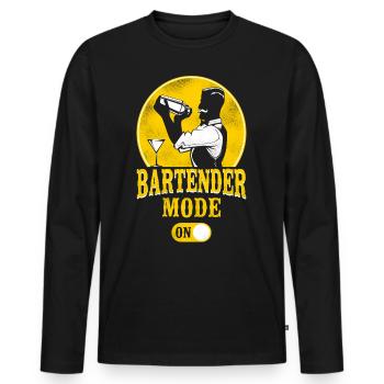 Bartender Mixologist Bartender - Men's Premium Organic Long Sleeve Shirt - black - Front - Nico (187cm)