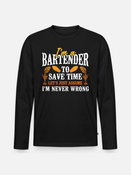 Bartender Mixologist I'm A - Men's Premium Organic Long Sleeve Shirt - black