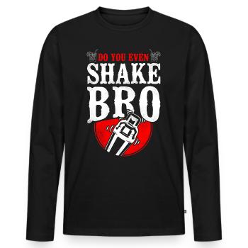 Bartender Mixologist Do You Even - Men's Premium Organic Long Sleeve Shirt - black - Front - Nico (187cm)