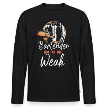 Bartender Mixologist Bartender Not - Men's Premium Organic Long Sleeve Shirt - black - Front - Nico (187cm)