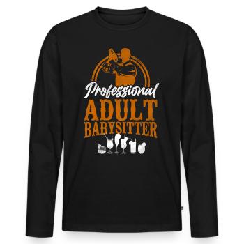 Bartender Mixologist Professional - Men's Premium Organic Long Sleeve Shirt - black - Front - Nico (187cm)