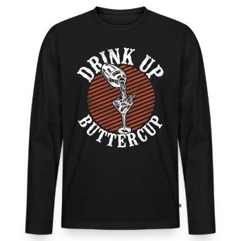 Bartender Mixologist Drink Up - Männer Premium Bio Langarmshirt - Schwarz - Vorne - Nico (187cm)