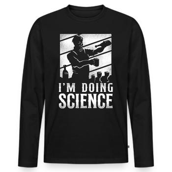 Bartender Mixologist I'm Doing - Männer Premium Bio Langarmshirt - Schwarz - Vorne - Nico (187cm)