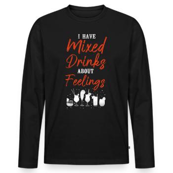 Barman Mixologue I Have Mixed - T-shirt manches longues Premium bio Homme - noir - Devant - Nico (187cm)