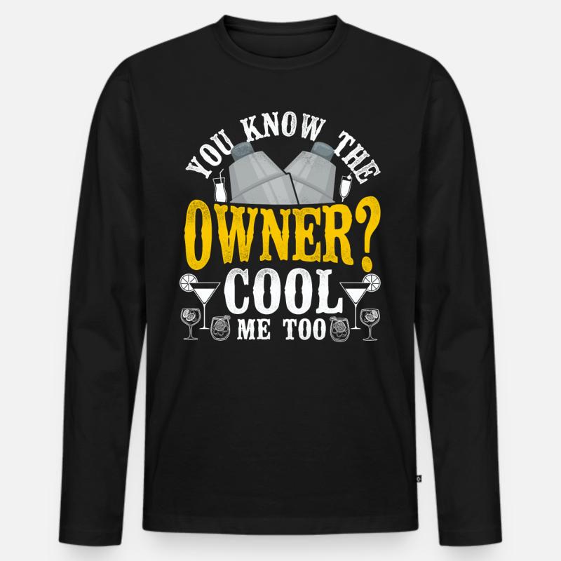 Bartender Mixologist You Know The - Männer Premium Bio Langarmshirt - Schwarz