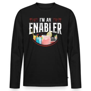 Bartender Mixologist I'm An - Men's Premium Organic Long Sleeve Shirt - black - Front - Nico (187cm)