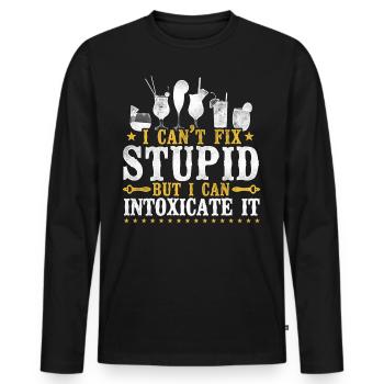 Bartender Mixologist I Can't Fix - Männer Premium Bio Langarmshirt - Schwarz - Vorne - Nico (187cm)