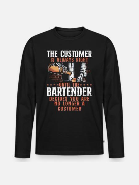 Barman Mixologue Le Client - T-shirt manches longues Premium bio Homme - noir