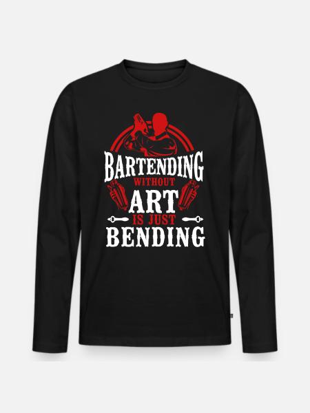 Bartender Mixologist Bartending - Men's Premium Organic Long Sleeve Shirt - black