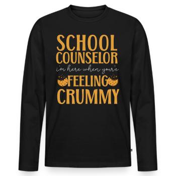 Conseiller scolaire Pun School - T-shirt manches longues Premium bio Homme - noir - Devant - Nico (187cm)