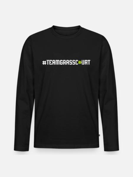 Funny Tennis Player Racket - Men's Premium Organic Long Sleeve Shirt - black