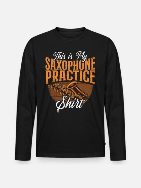 Saxophone C’est mon saxophone - T-shirt manches longues Premium bio Homme - noir