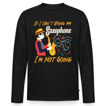 Saxophones Si je ne peux pas apporter mon - T-shirt manches longues Premium bio Homme - noir - Devant - Nico (187cm)