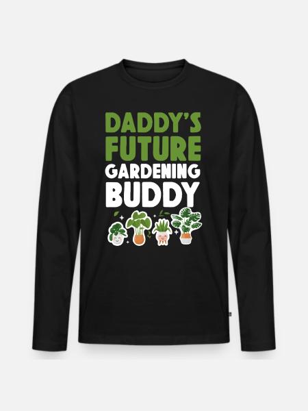 Plant Lover Gardening Daddy's - Men's Premium Organic Long Sleeve Shirt - black
