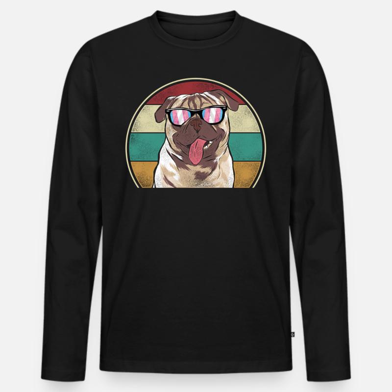 Transgender Trans LGBT Pride - Männer Premium Bio Langarmshirt - Schwarz