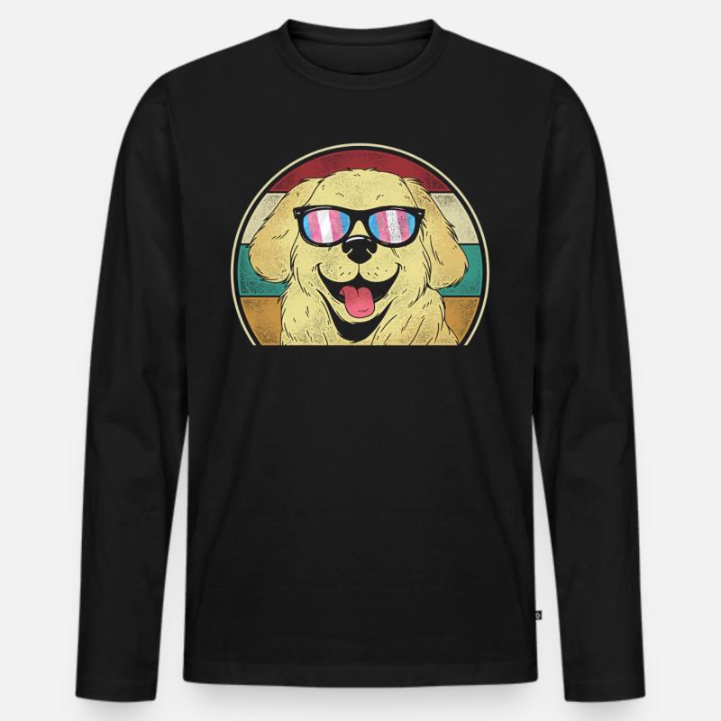 Transgender Trans LGBT Pride - Männer Premium Bio Langarmshirt - Schwarz