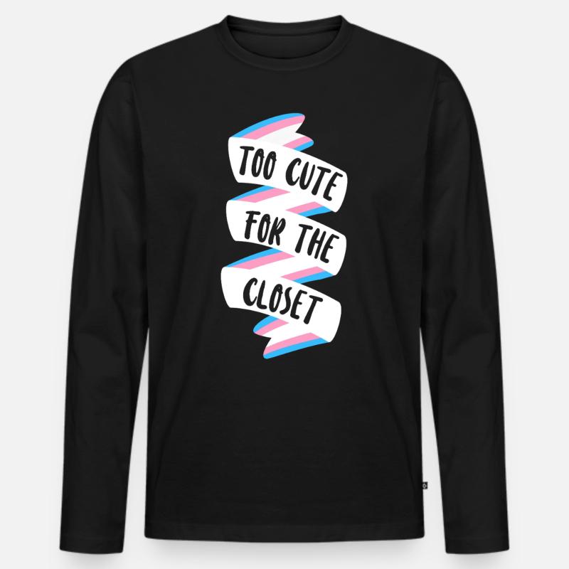 Transgender Trans LGBT Pride - Männer Premium Bio Langarmshirt - Schwarz