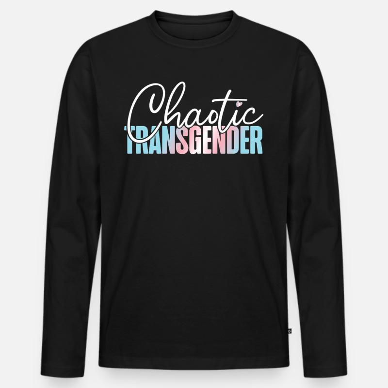 Transgender Trans LGBT Pride - Männer Premium Bio Langarmshirt - Schwarz