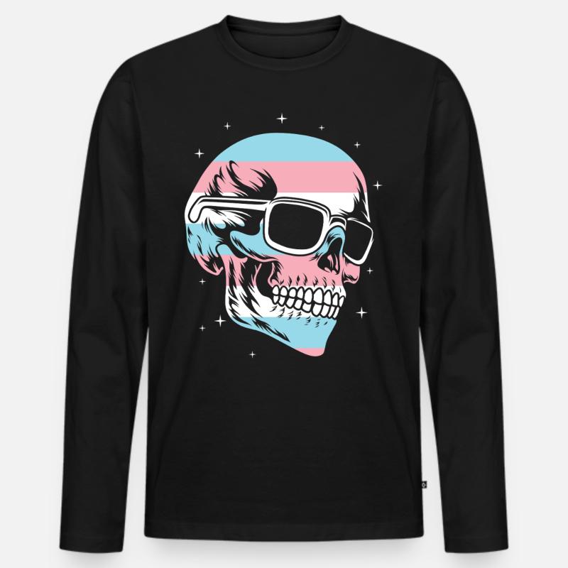 Transgender Trans LGBT Pride - Männer Premium Bio Langarmshirt - Schwarz