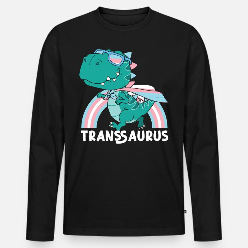 Transgender Trans LGBT Pride - Männer Premium Bio Langarmshirt - Schwarz