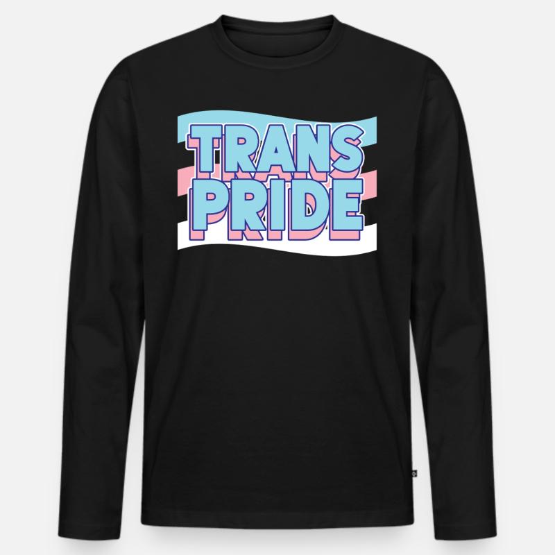 Transgender Trans LGBT Pride - Männer Premium Bio Langarmshirt - Schwarz