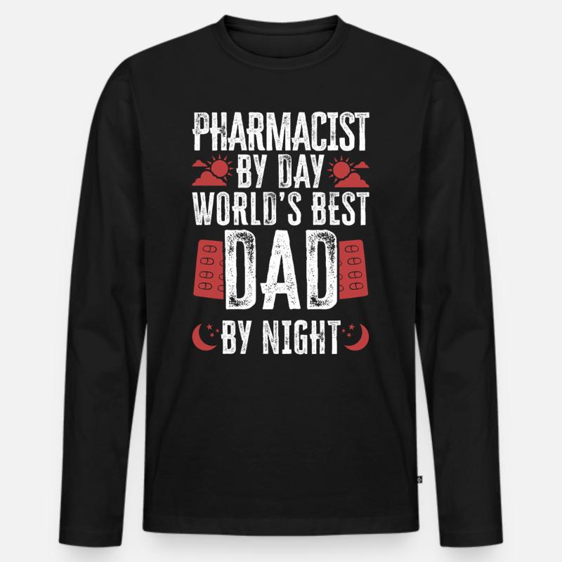 Pharmacy Tech Technician - Männer Premium Bio Langarmshirt - Schwarz