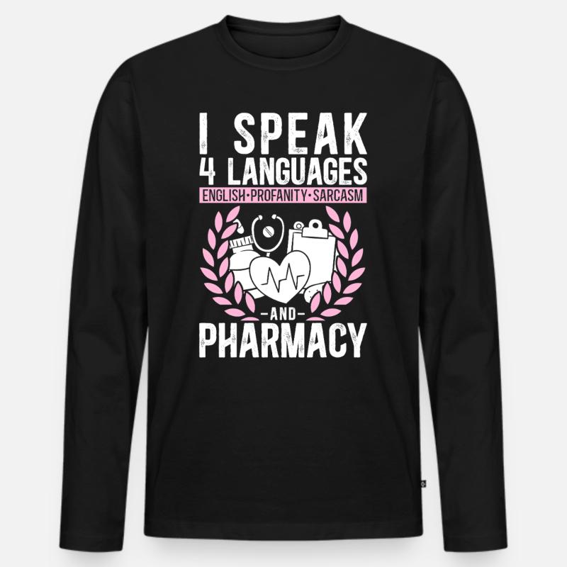 Pharmacy Tech Technician - Männer Premium Bio Langarmshirt - Schwarz