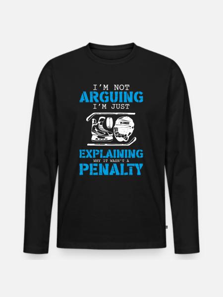Eishockey - Männer Premium Bio Langarmshirt - Schwarz