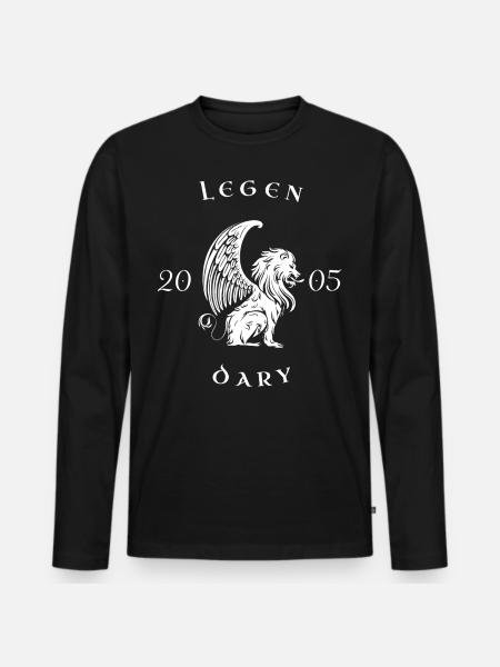 Legendary birthday present 2005 - Men's Premium Organic Long Sleeve Shirt - black