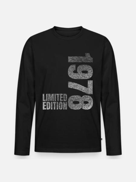 1978 Limited Edition Gift - Men's Premium Organic Long Sleeve Shirt - black