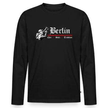 Berlin Ehre Stolz Tradition - Fussball - Männer Premium Bio Langarmshirt - Schwarz - Vorne - Nico (187cm)