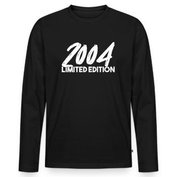 18th Birthday 18 Years 2004 Boys Girls Party - Men's Premium Organic Long Sleeve Shirt - black - Front - Nico (187cm)