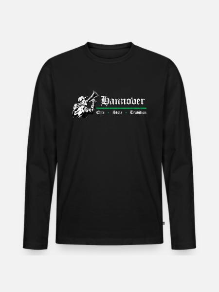 Hannover Ehre Stolz Tradition - Männer Premium Bio Langarmshirt - Schwarz