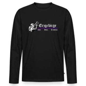 Erzgebirge Honor Proud Tradition - Men's Premium Organic Long Sleeve Shirt - black - Front - Nico (187cm)