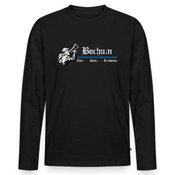 Bochum Honor Pride Tradition - T-shirt manches longues Premium bio Homme - noir - Devant - Nico (187cm)
