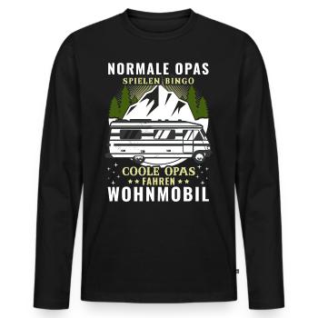 Normale Opas Bingo Coole Opas Fahren Wohnmobil - Männer Premium Bio Langarmshirt - Schwarz - Vorne - Nico (187cm)