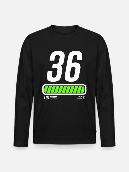 36e anniversaire 36 ans - T-shirt manches longues Premium bio Homme - noir