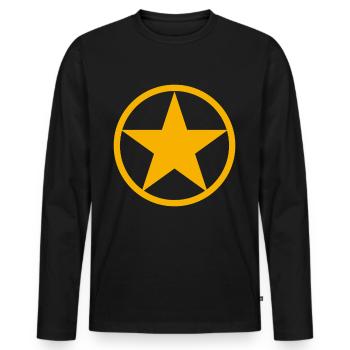 Stern Kreis Symbole - Männer Premium Bio Langarmshirt - Schwarz - Vorne - Nico (187cm)