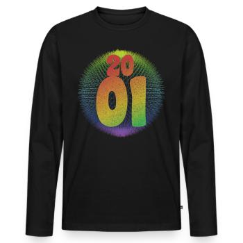 2001 LGBT Vintage Geburtstag - Männer Premium Bio Langarmshirt - Schwarz - Vorne - Nico (187cm)