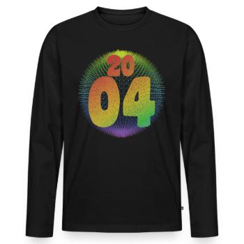 2004 LGBT Vintage Geburtstag - Männer Premium Bio Langarmshirt - Schwarz - Vorne - Nico (187cm)