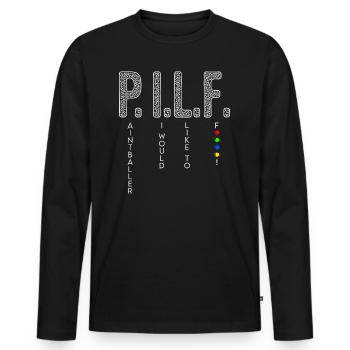 Paintball Gotcha - Männer Premium Bio Langarmshirt - Schwarz - Vorne - Nico (187cm)