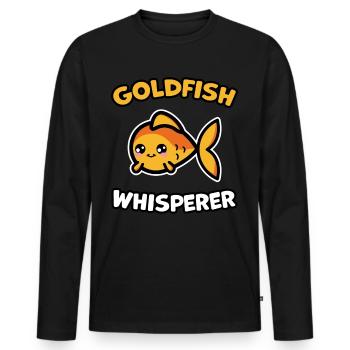 Goldfisch Geschenkidee Spruch - Männer Premium Bio Langarmshirt - Schwarz - Vorne - Nico (187cm)