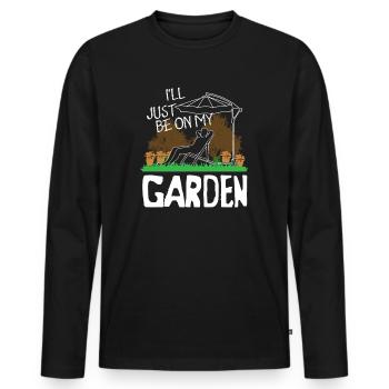 Garden Relaxation Relax Gift Quote - Men's Premium Organic Long Sleeve Shirt - black - Front - Nico (187cm)