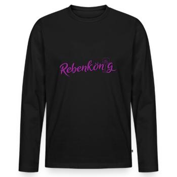 Rebenkönig Wein Weinanbau Weinverkauf Reben - Männer Premium Bio Langarmshirt - Schwarz - Vorne - Nico (187cm)