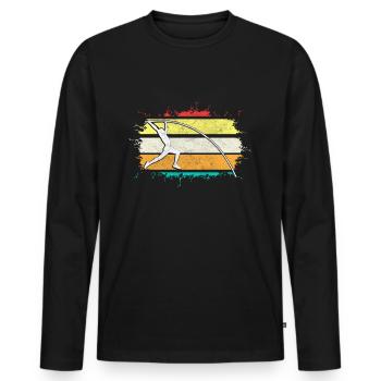 Pole Vault Motivation Quote Gift funny - Men's Premium Organic Long Sleeve Shirt - black - Front - Nico (187cm)